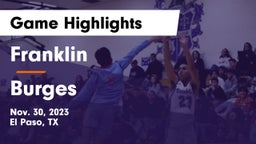 Franklin  vs Burges  Game Highlights - Nov. 30, 2023