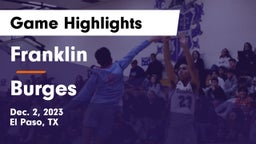 Franklin  vs Burges  Game Highlights - Dec. 2, 2023