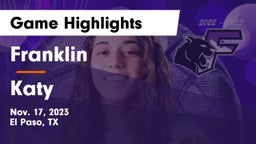 Franklin  vs Katy  Game Highlights - Nov. 17, 2023