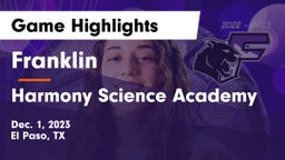Franklin  vs Harmony Science Academy Game Highlights - Dec. 1, 2023