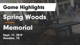 Spring Woods  vs Memorial  Game Highlights - Sept. 17, 2019