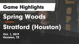 Spring Woods  vs Stratford  (Houston) Game Highlights - Oct. 1, 2019