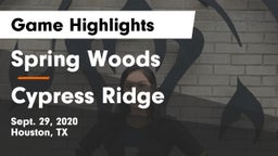 Spring Woods  vs Cypress Ridge  Game Highlights - Sept. 29, 2020