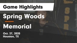 Spring Woods  vs Memorial  Game Highlights - Oct. 27, 2020