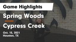 Spring Woods  vs Cypress Creek  Game Highlights - Oct. 15, 2021