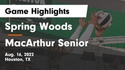 Spring Woods  vs MacArthur Senior  Game Highlights - Aug. 16, 2022
