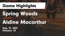 Spring Woods  vs Aldine Macarthur  Game Highlights - Aug. 15, 2023