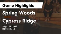 Spring Woods  vs Cypress Ridge  Game Highlights - Sept. 12, 2023