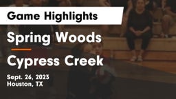 Spring Woods  vs Cypress Creek Game Highlights - Sept. 26, 2023