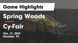 Spring Woods  vs Cy-Fair  Game Highlights - Oct. 17, 2023