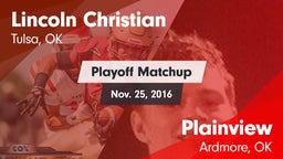 Matchup: Lincoln Christian vs. Plainview  2016