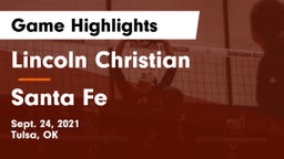 Lincoln Christian  vs Santa Fe Game Highlights - Sept. 24, 2021