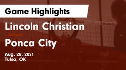 Lincoln Christian  vs Ponca City  Game Highlights - Aug. 28, 2021