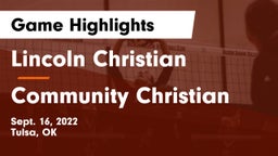 Lincoln Christian  vs Community Christian  Game Highlights - Sept. 16, 2022