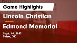 Lincoln Christian  vs Edmond Memorial  Game Highlights - Sept. 16, 2023