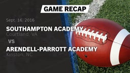 Recap: Southampton Academy  vs. Arendell-Parrott Academy  2016