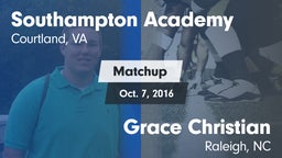 Matchup: Southampton Academy vs. Grace Christian  2016