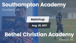 Matchup: Southampton Academy vs. Bethel Christian Academy  2017