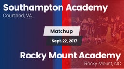 Matchup: Southampton Academy vs. Rocky Mount Academy  2017