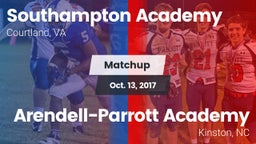 Matchup: Southampton Academy vs. Arendell-Parrott Academy  2017