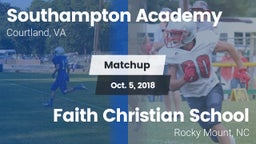 Matchup: Southampton Academy vs. Faith Christian School 2018