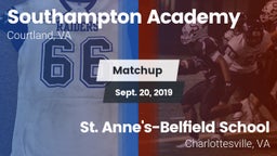 Matchup: Southampton Academy vs. St. Anne's-Belfield School 2019