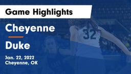 Cheyenne vs Duke  Game Highlights - Jan. 22, 2022