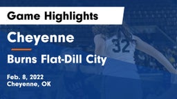 Cheyenne vs Burns Flat-Dill City  Game Highlights - Feb. 8, 2022
