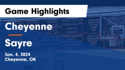 Cheyenne vs Sayre  Game Highlights - Jan. 4, 2024