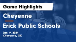 Cheyenne vs Erick Public Schools Game Highlights - Jan. 9, 2024