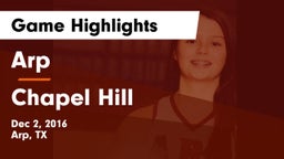 Arp  vs Chapel Hill  Game Highlights - Dec 2, 2016