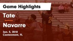 Tate  vs Navarre  Game Highlights - Jan. 5, 2018