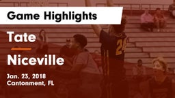 Tate  vs Niceville  Game Highlights - Jan. 23, 2018