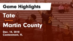 Tate  vs Martin County  Game Highlights - Dec. 14, 2018
