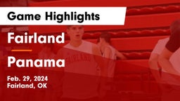 Fairland  vs Panama  Game Highlights - Feb. 29, 2024