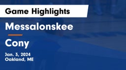 Messalonskee  vs Cony  Game Highlights - Jan. 3, 2024