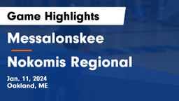 Messalonskee  vs Nokomis Regional  Game Highlights - Jan. 11, 2024