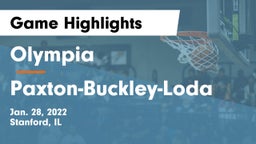 Olympia  vs Paxton-Buckley-Loda  Game Highlights - Jan. 28, 2022