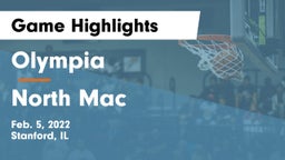 Olympia  vs North Mac  Game Highlights - Feb. 5, 2022