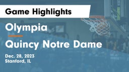 Olympia  vs Quincy Notre Dame Game Highlights - Dec. 28, 2023