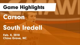 Carson  vs South Iredell  Game Highlights - Feb. 8, 2018