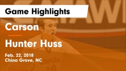 Carson  vs Hunter Huss  Game Highlights - Feb. 22, 2018