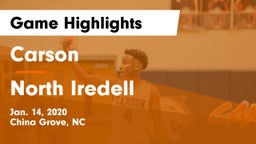 Carson  vs North Iredell  Game Highlights - Jan. 14, 2020