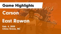 Carson  vs East Rowan  Game Highlights - Feb. 4, 2020