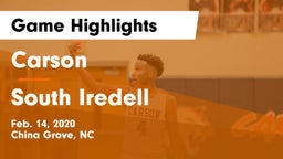 Carson  vs South Iredell  Game Highlights - Feb. 14, 2020