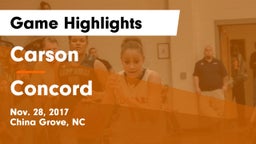 Carson  vs Concord  Game Highlights - Nov. 28, 2017