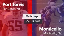 Matchup: Port Jervis High vs. Monticello  2016