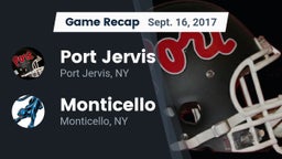 Recap: Port Jervis  vs. Monticello  2017