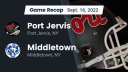 Recap: Port Jervis  vs. Middletown  2022