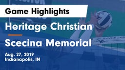 Heritage Christian  vs Scecina Memorial  Game Highlights - Aug. 27, 2019